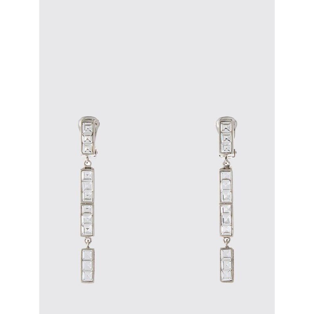 Alessandra Rich Women Alessandra Rich Brass Earrings With Set Rhinestones
